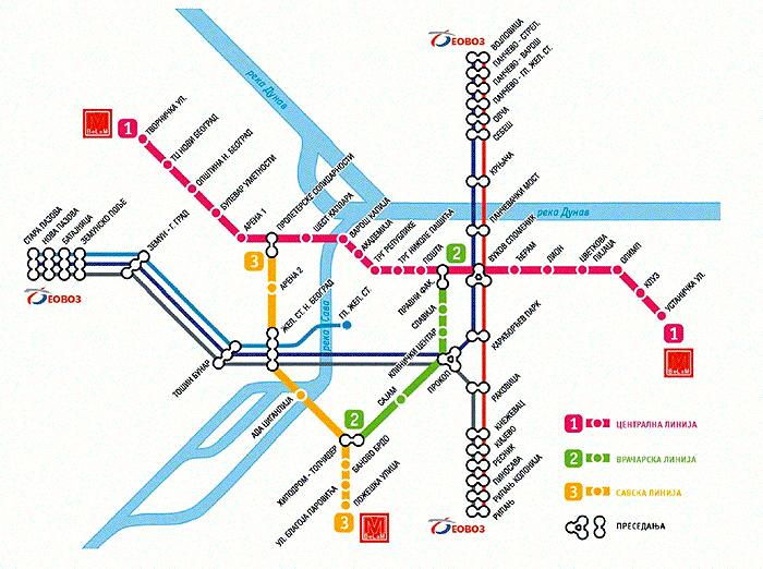 Карта метро Белграда