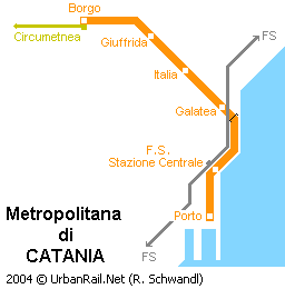 Карта метро Катании