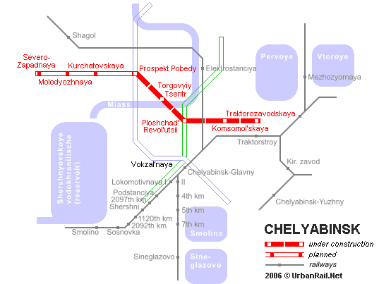 Карта метро Челябинска