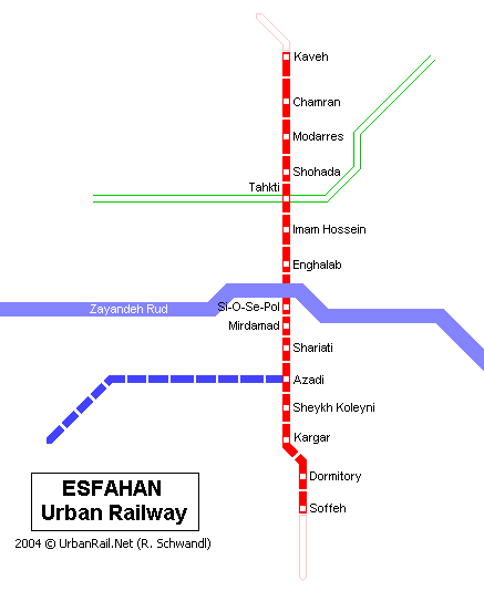 Карта метро Исфахана