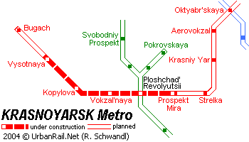 Карта метро Красноярска
