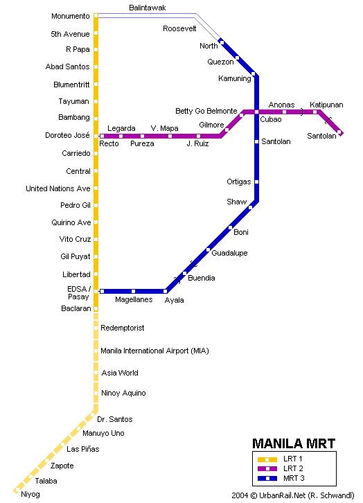 Карта метро Манилы