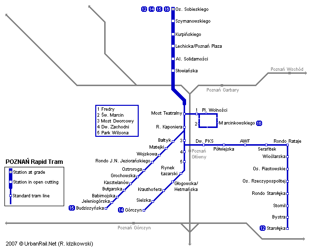 Карта метро Познани