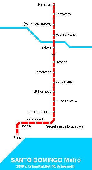 Карта метро Санто Доминго