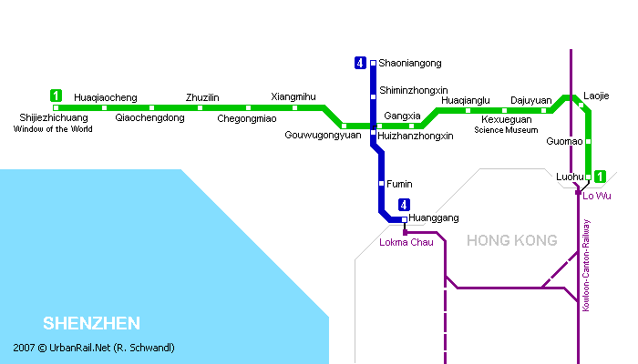 Карта метро Шеньжена