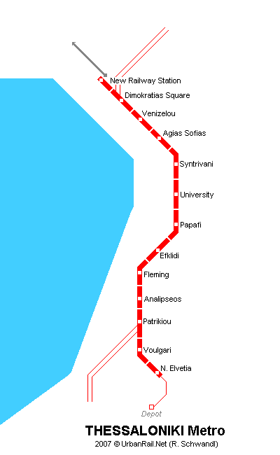 Карта метро Салоников