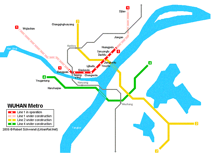 Карта метро Ухани